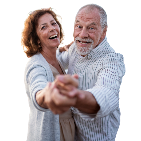 Happy Seniour Couple Dancing in Brossard, QC